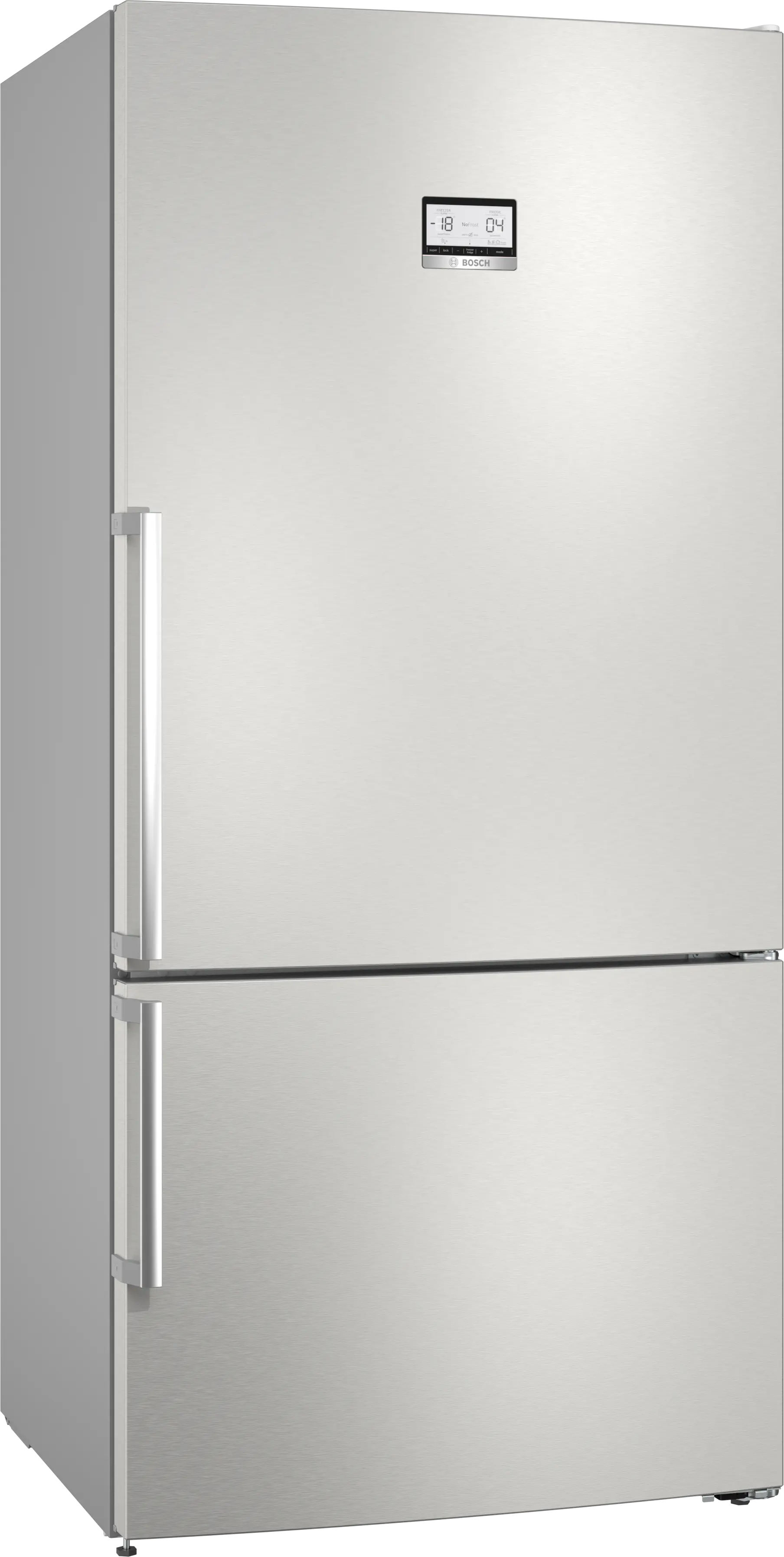 Bosch Serie 6 Freistehende Kühl-Gefrier-Kombination mit Gefrierbereich unten 186 x 86 cm Edelstahl