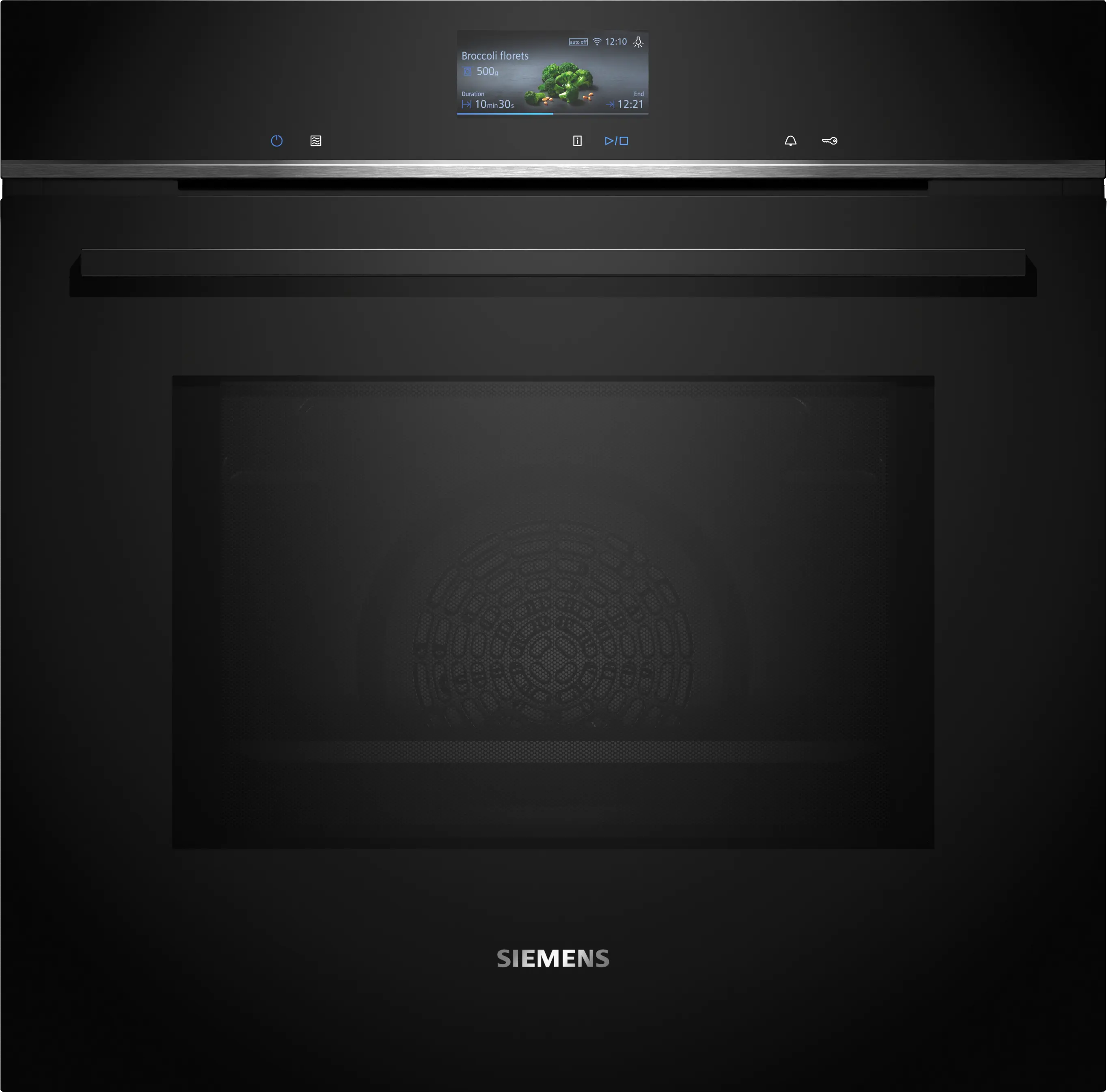 Siemens iQ700 Einbau-Backofen mit Mikrowellenfunktion 60 x 60 cm Schwarz, Edelstahl