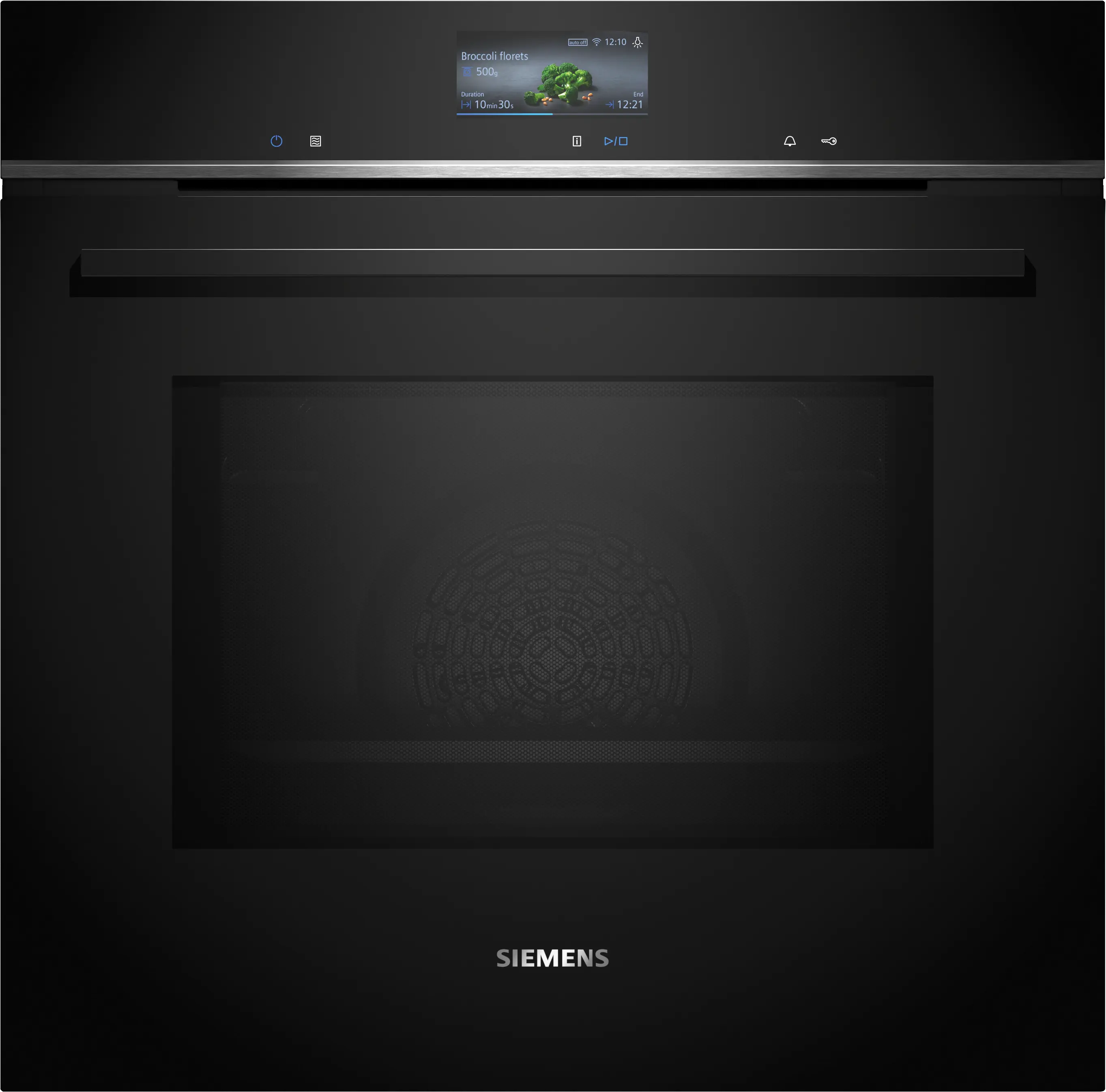Siemens iQ700 Einbau-Backofen mit Mikrowellenfunktion 60 x 60 cm Schwarz, Edelstahl